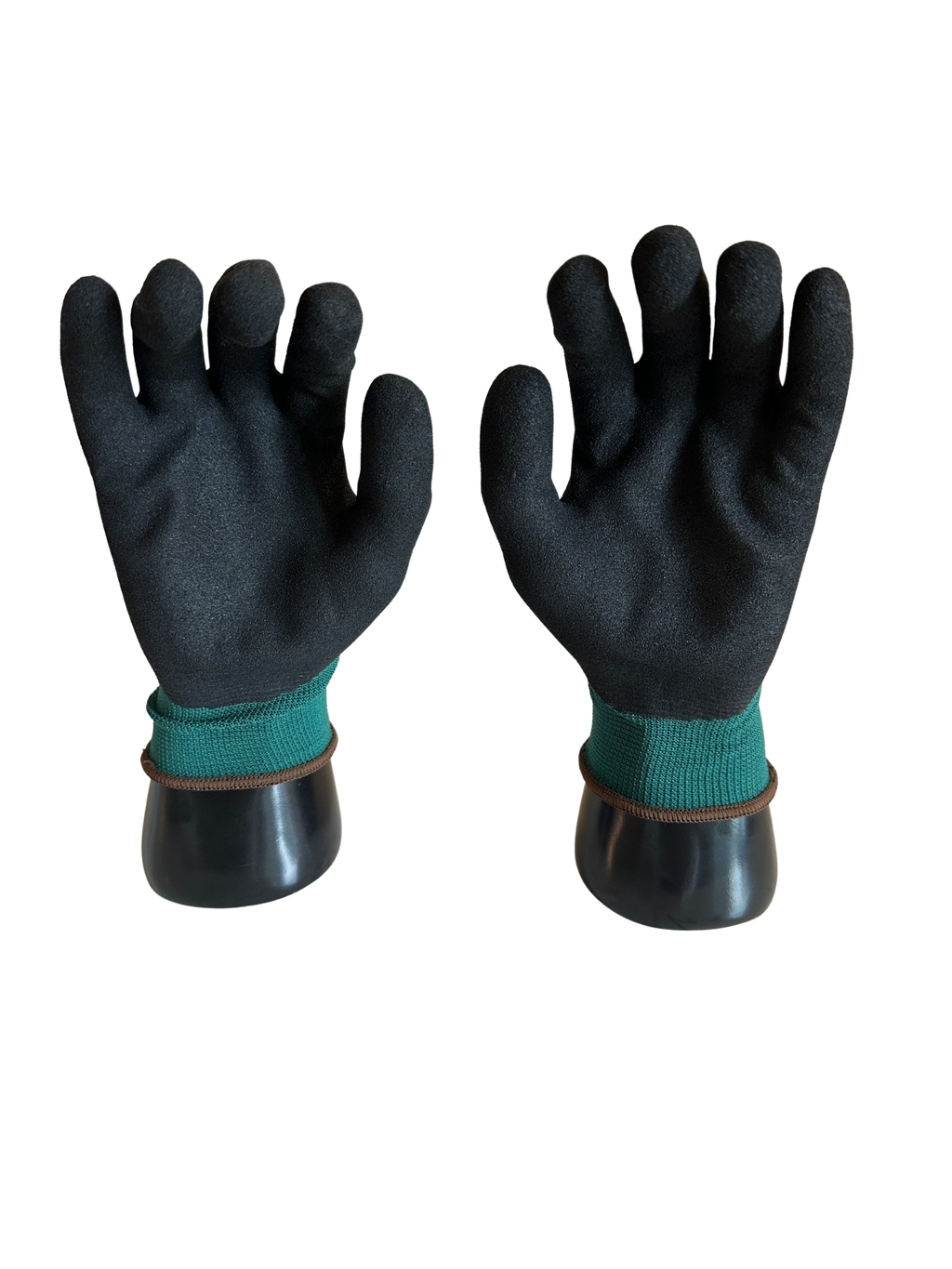 NIT Strong 13 Gauge Black Sandy Nitrile Palms Work Glove - EN 388 Rated 4141 (12 Pairs/Pack)
