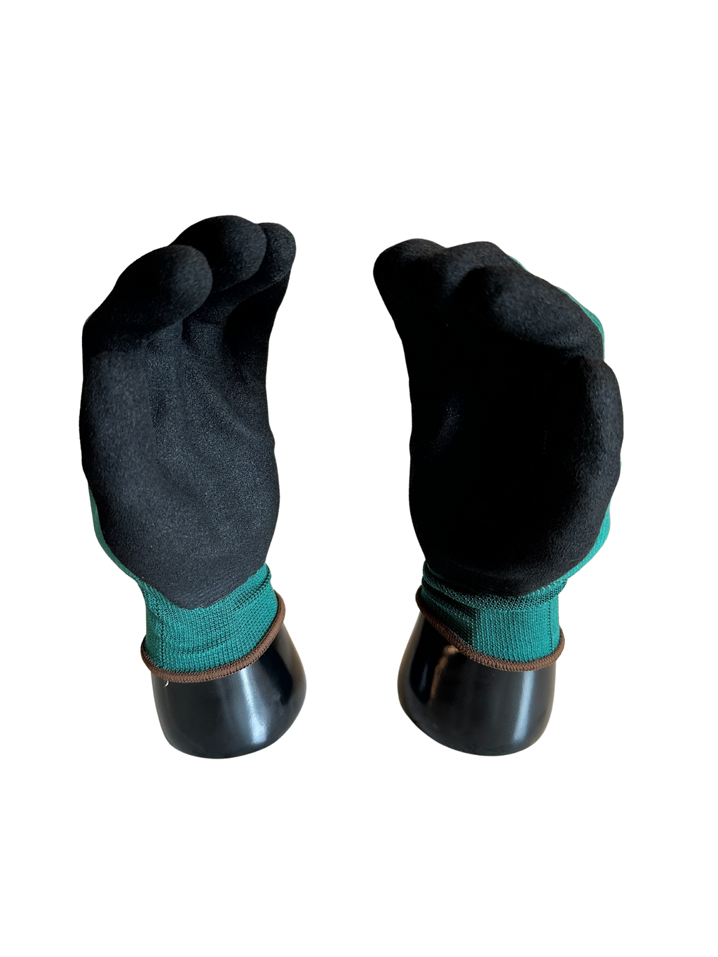 NIT Strong 13 Gauge Black Sandy Nitrile Palms Work Glove - EN 388 Rated 4141 (12 Pairs/Pack)
