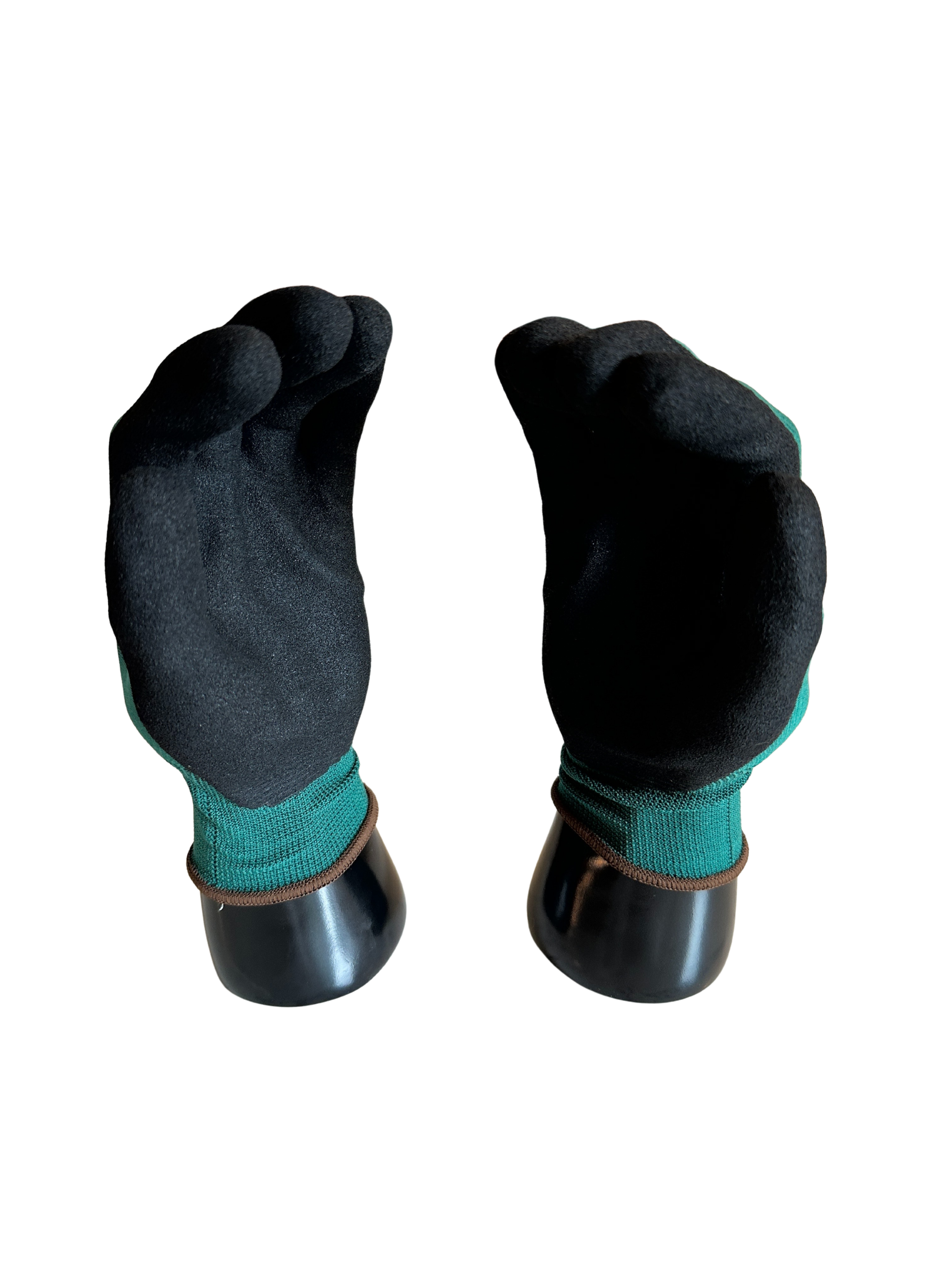 NIT Strong 13 Gauge Black Sandy Nitrile Palms Work Glove - EN 388 Rated 4141 (12 Pairs/Pack)