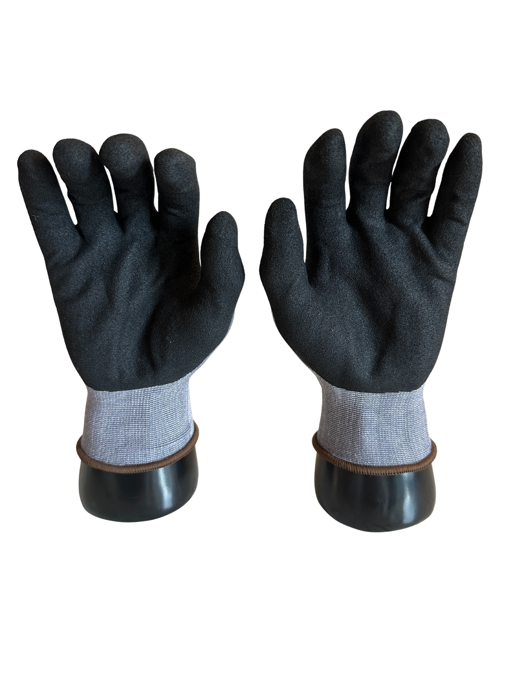 NIT Strong 15 Gauge Black Sandy Nitrile Palms EN 388 Rating 4141 Work Gloves (12 Pair/Pack)