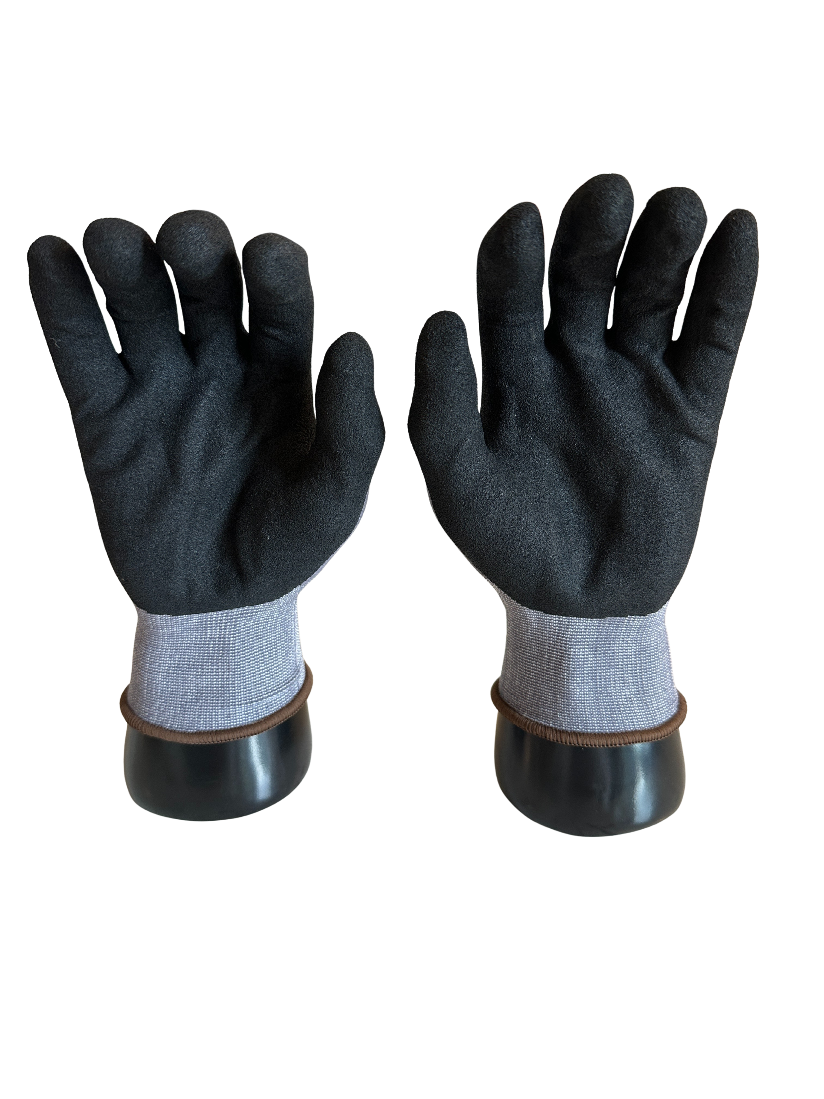 NIT Strong 15 Gauge Black Sandy Nitrile Palms EN 388 Rating 4141 Work Gloves (12 Pair/Pack)