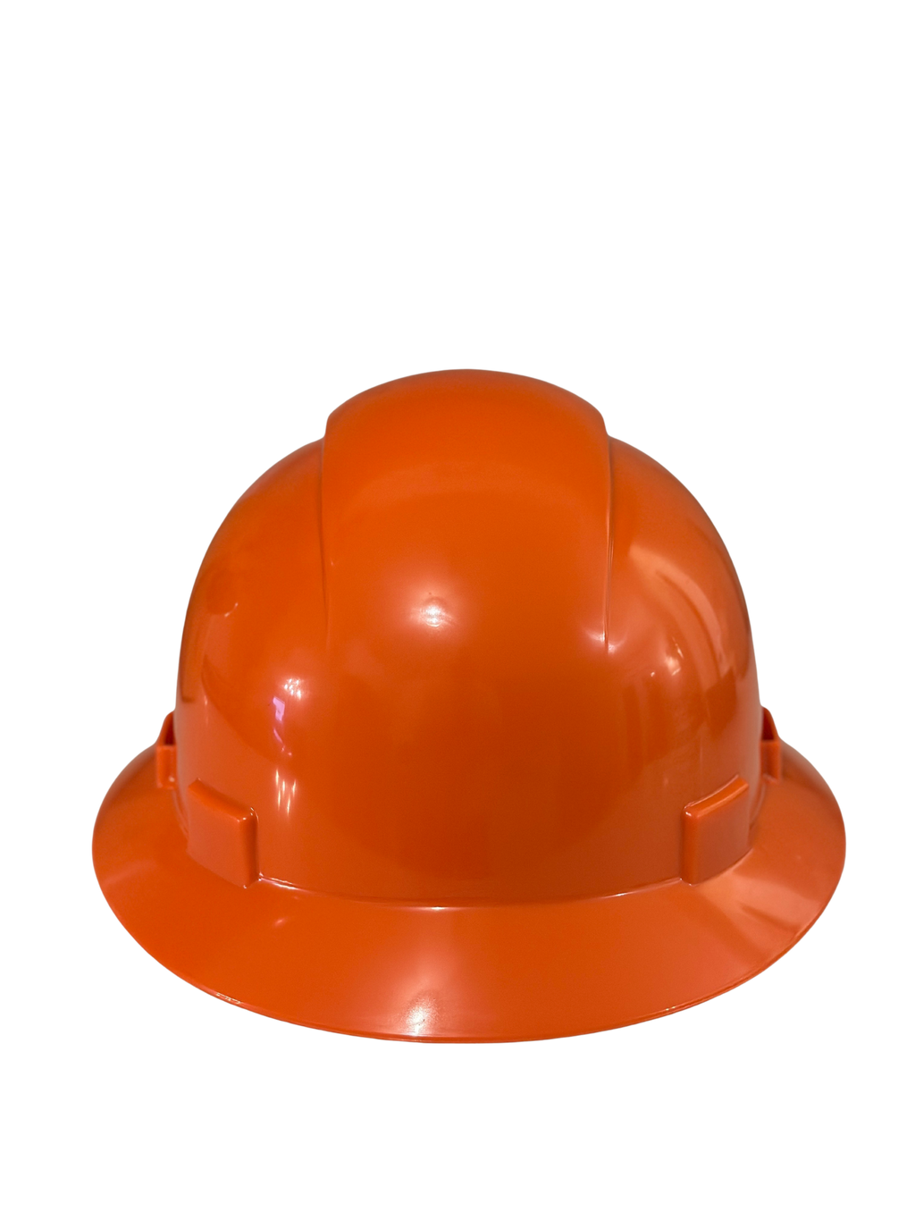 Orange Full Brim Hard Hat With 6 Point Quick Ratchet Suspension