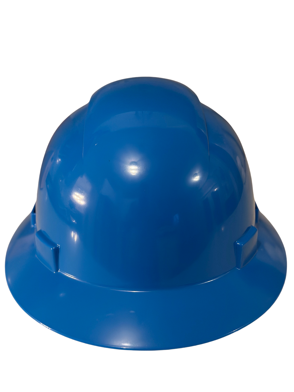 Blue Full Brim Hard Hat With 6 Point Quick Ratchet Suspension