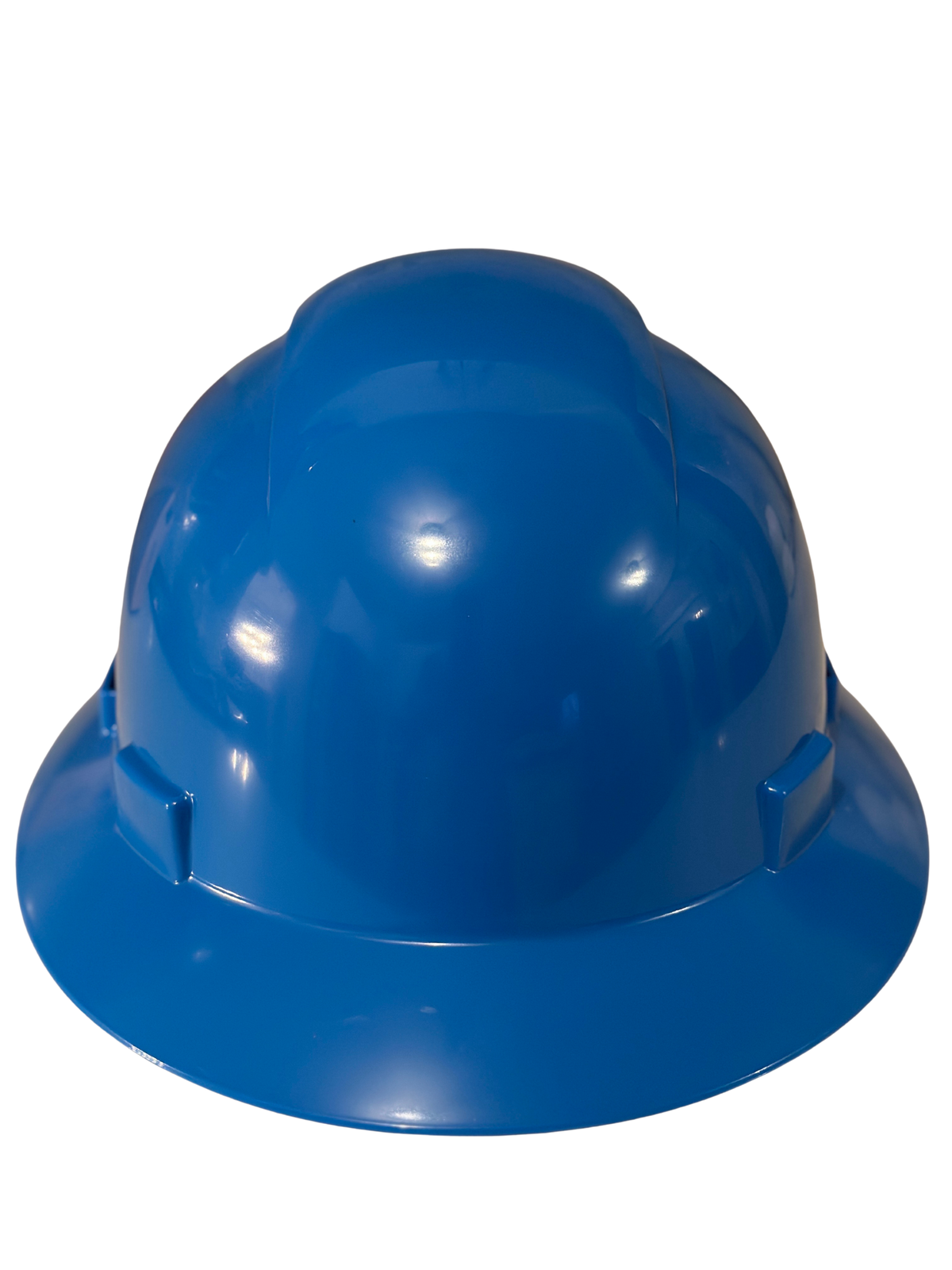 Blue Full Brim Hard Hat With 6 Point Quick Ratchet Suspension