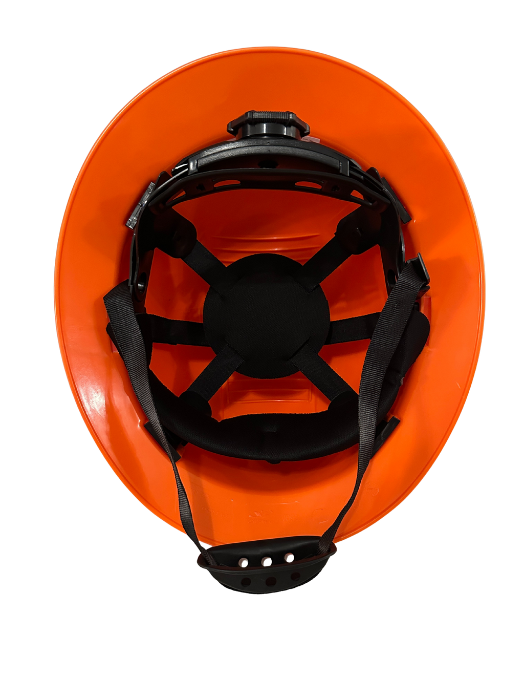 Orange Full Brim Hard Hat With 6 Point Quick Ratchet Suspension