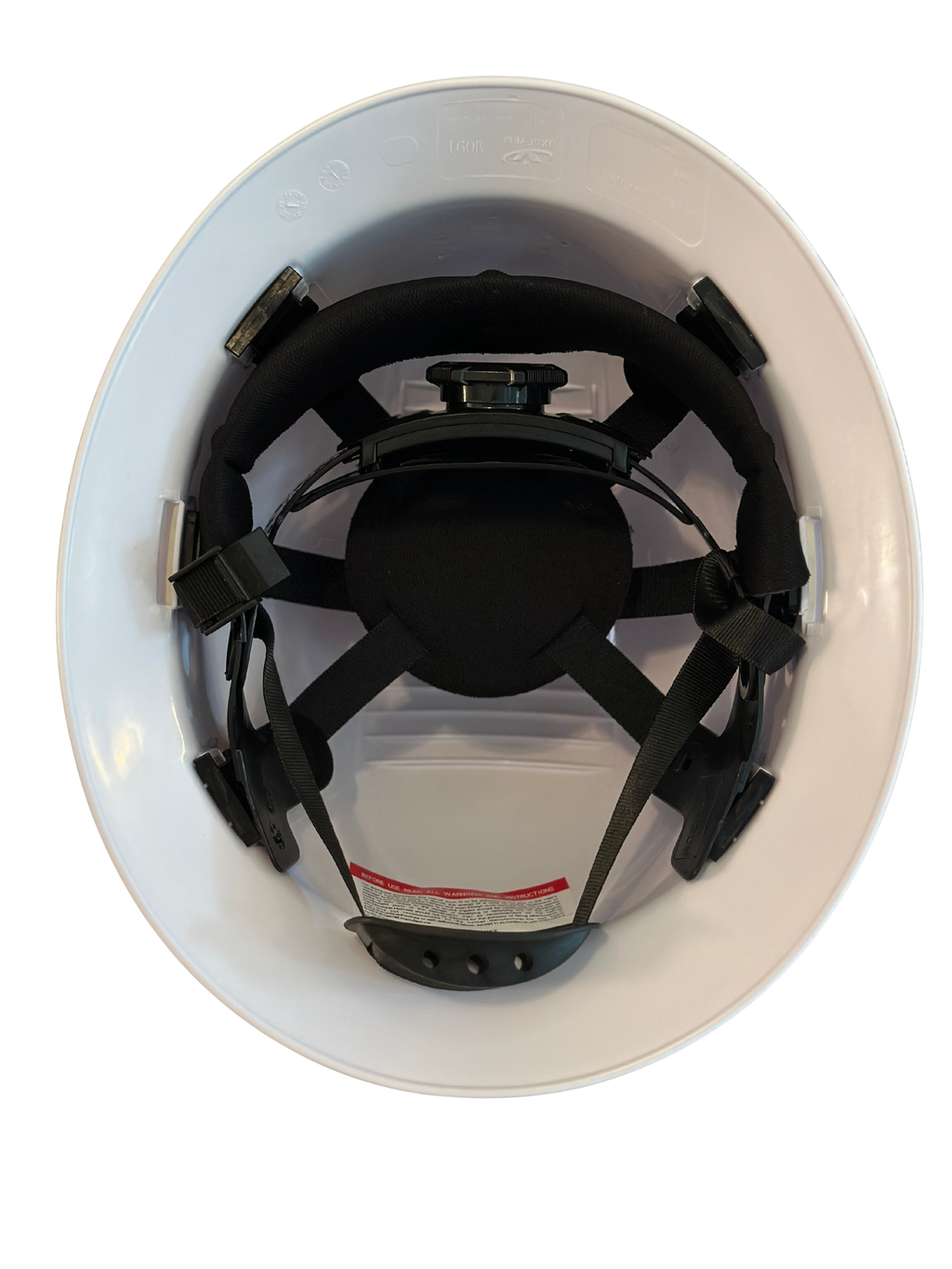 White Vented Full Brim Hard Hat With 6 Point Quick Ratchet Suspension