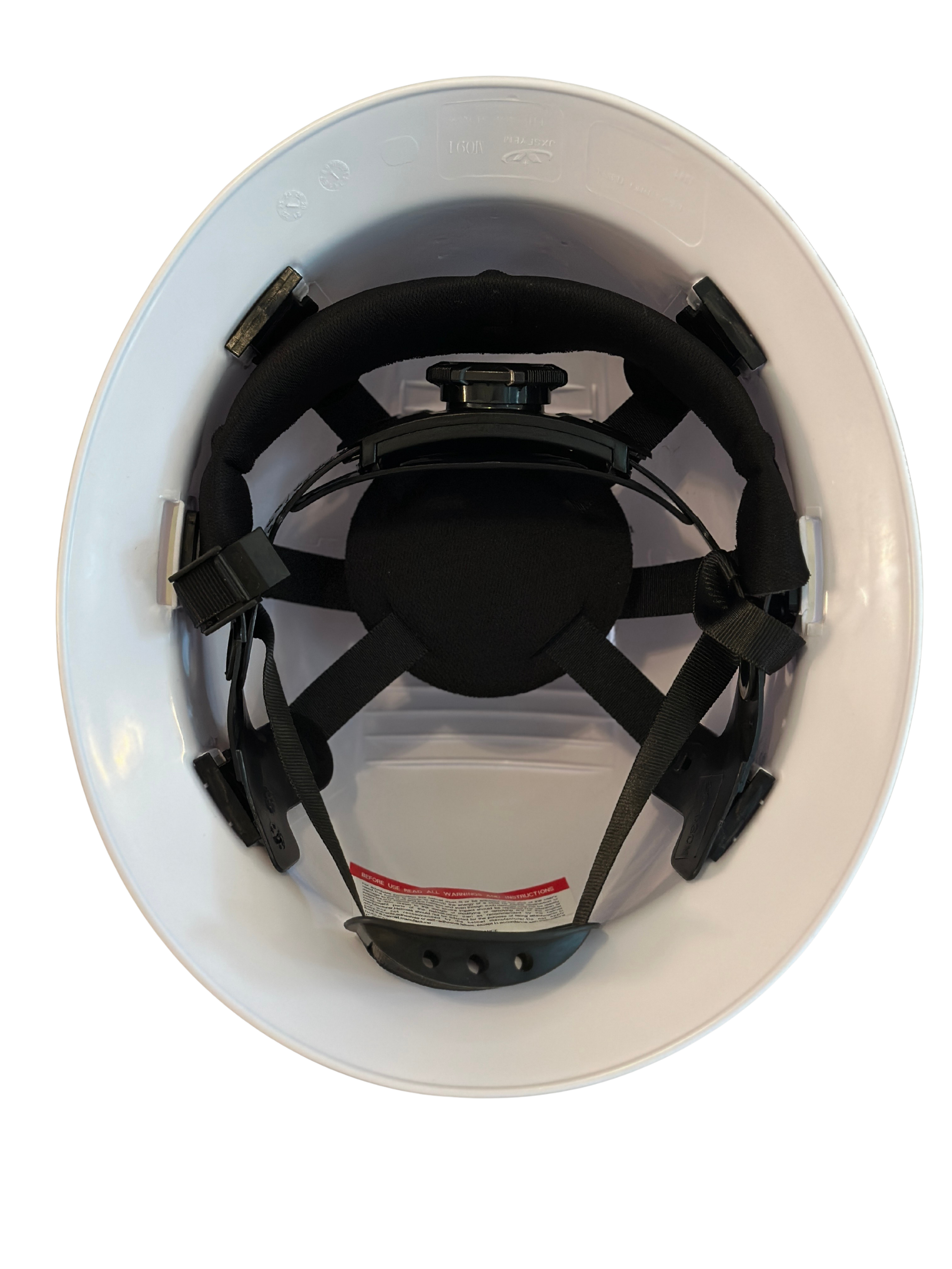 White Vented Full Brim Hard Hat With 6 Point Quick Ratchet Suspension