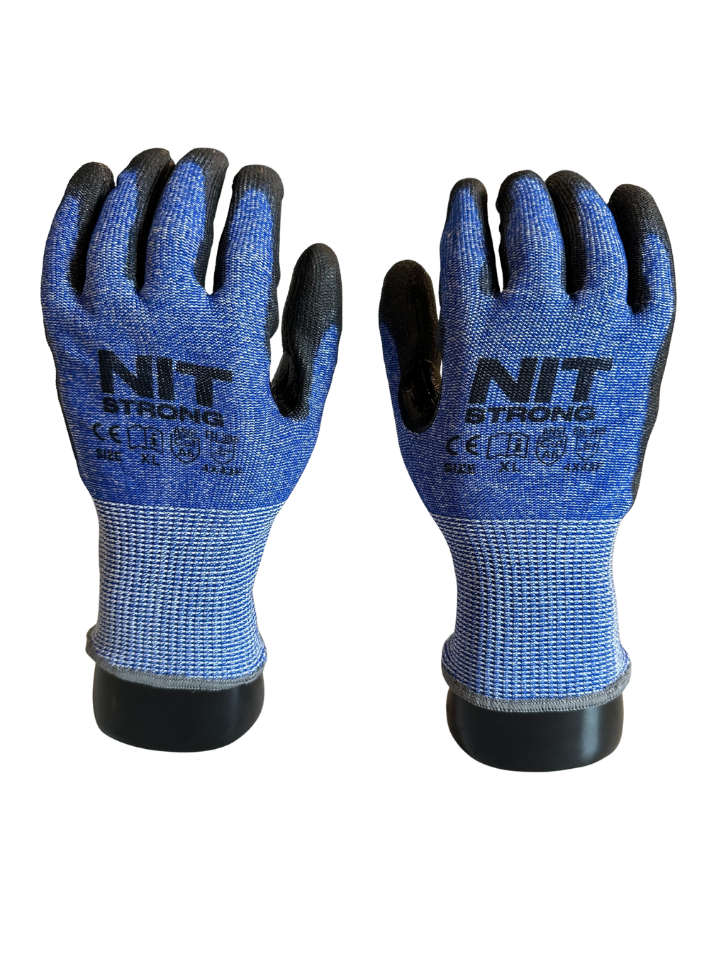 NIT Strong A6 Black Sandy Coated Palm 15 Gauge ANSI 6 Work Glove (12 Pairs/Pack)