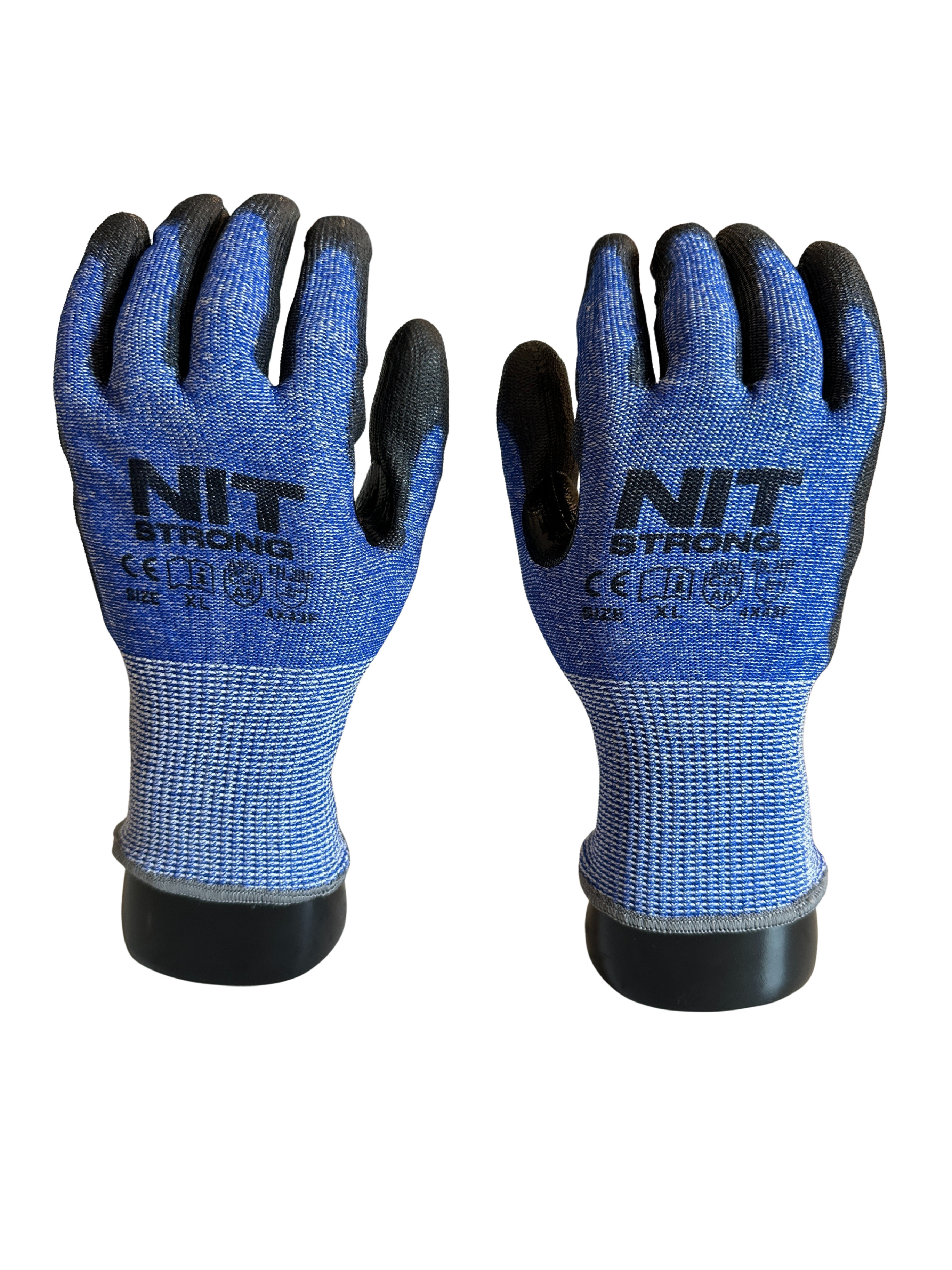 NIT Strong A6 Black Sandy Coated Palm 15 Gauge ANSI 6 Work Glove (12 Pairs/Pack)
