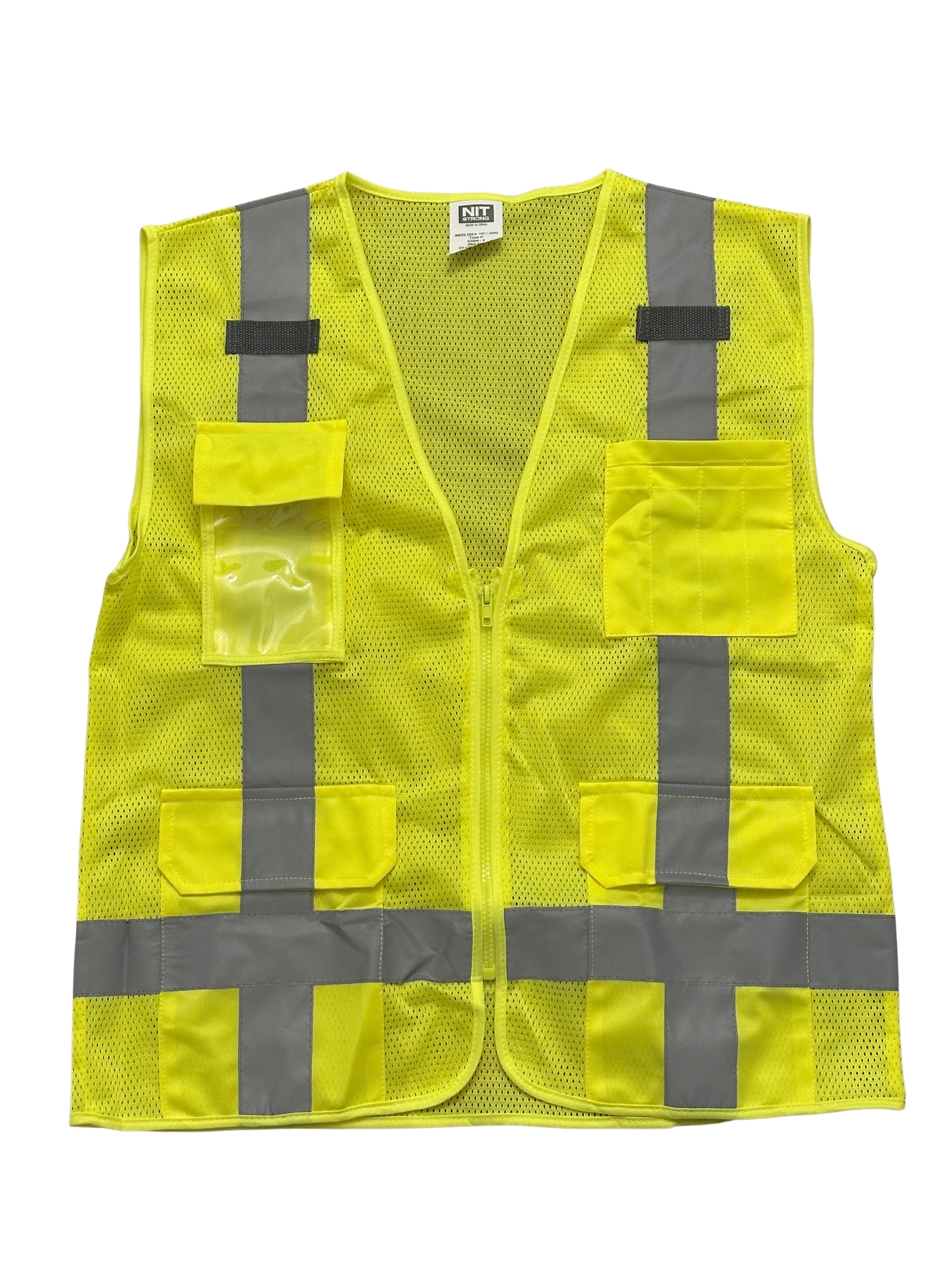 Class II Hi-Vis Yellow Reflective Vest (5 Pocket)