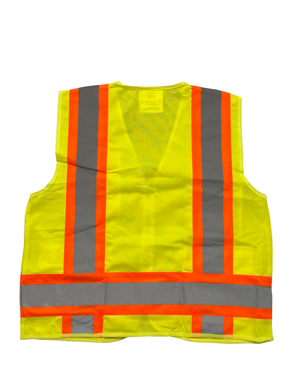Class II Hi-Vis Yellow Reflective 2 Tone Polyester Vest (5 Pocket)