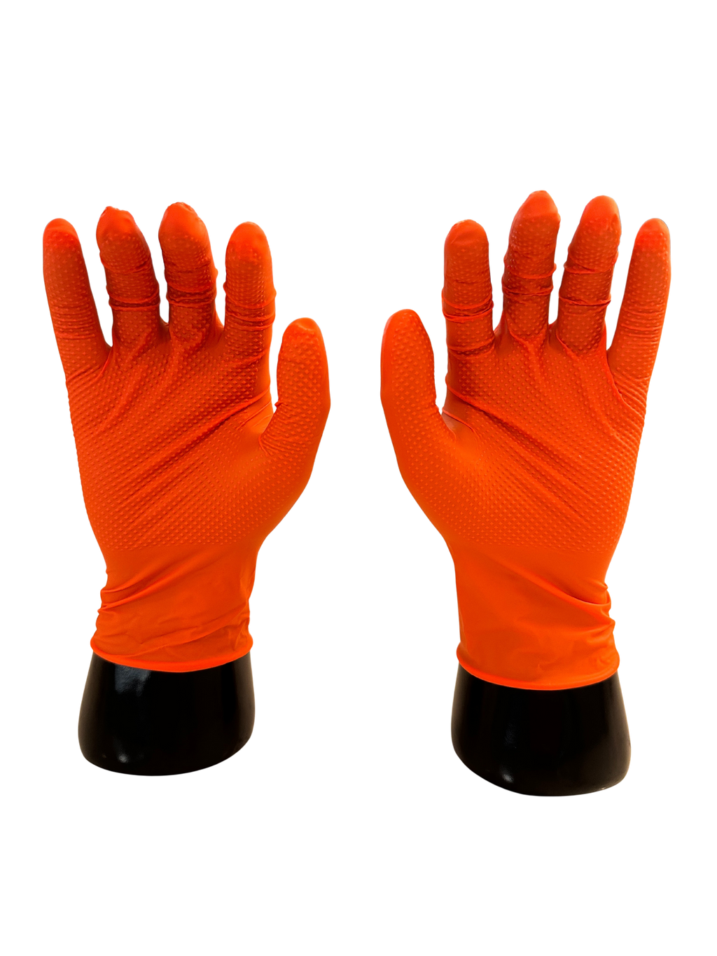 NIT Strong 8Mil Orange Nitrile Diamond Grip Gloves