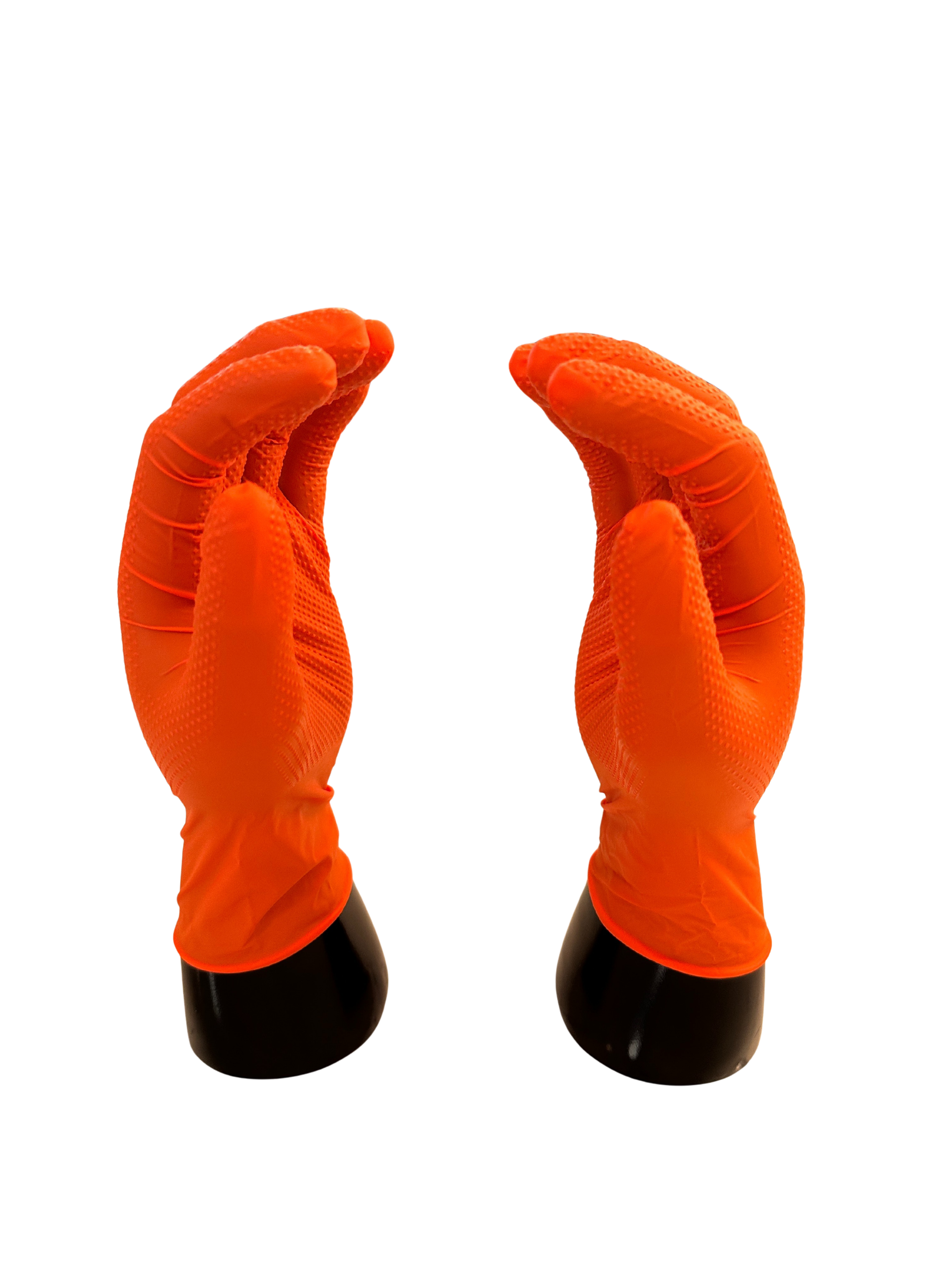 NIT Strong 8Mil Orange Nitrile Diamond Grip Gloves